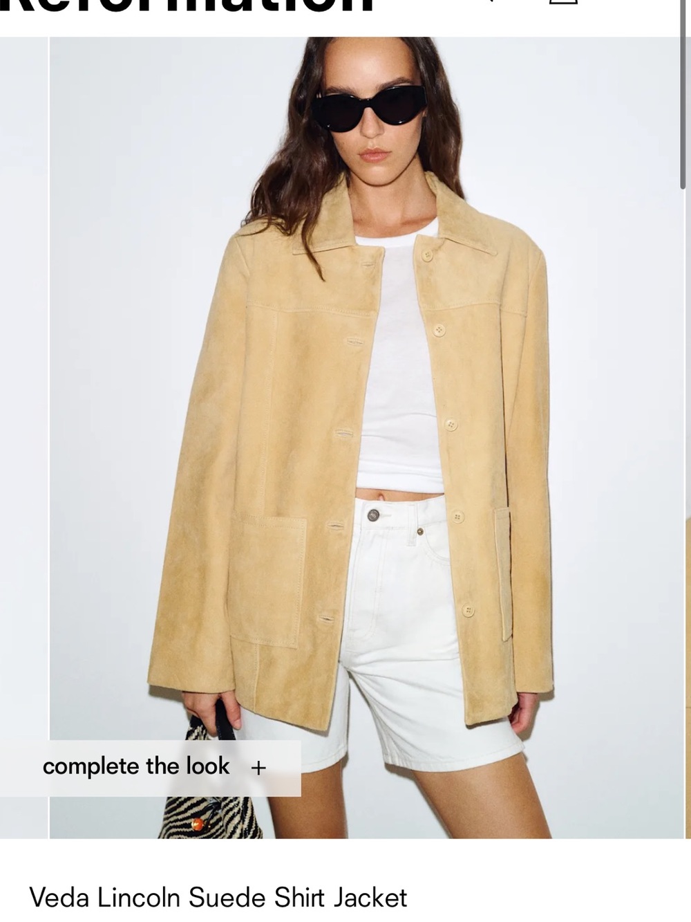 Reformation Veda suede jacket